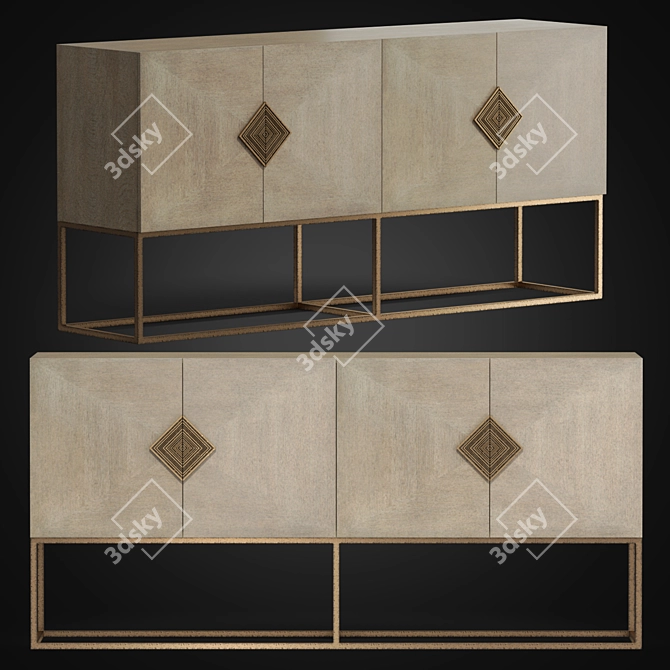 Elegant Miramar Carmel Buffet 3D model image 1