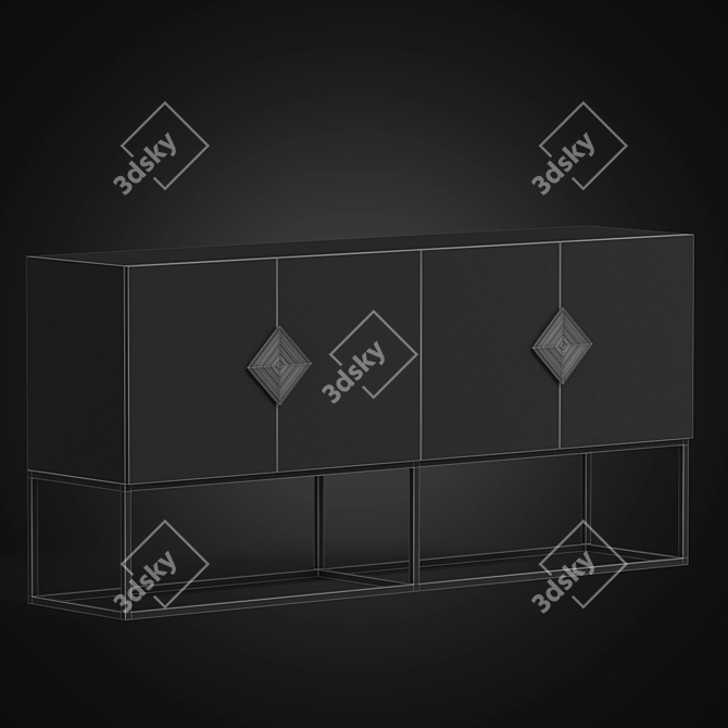 Elegant Miramar Carmel Buffet 3D model image 4