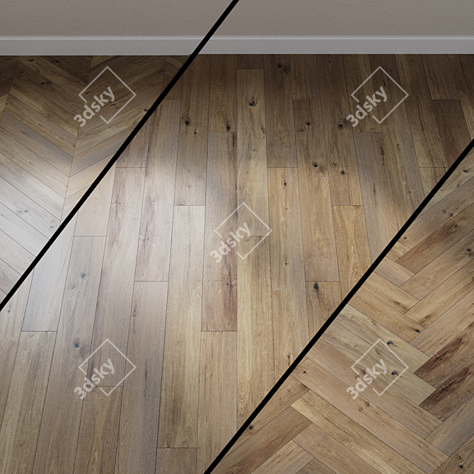 Whiskey Lounge Oak Laminate 3D model image 1