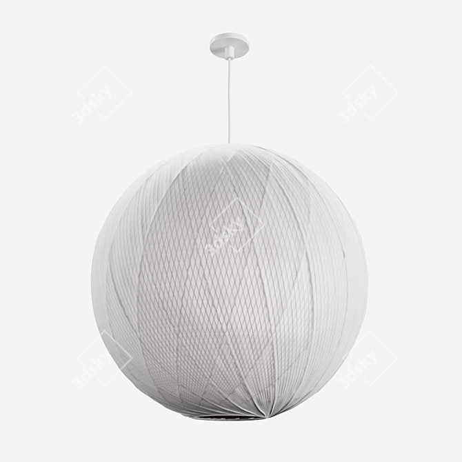 Eco-friendly Bamboo Paper Pendant 3D model image 1