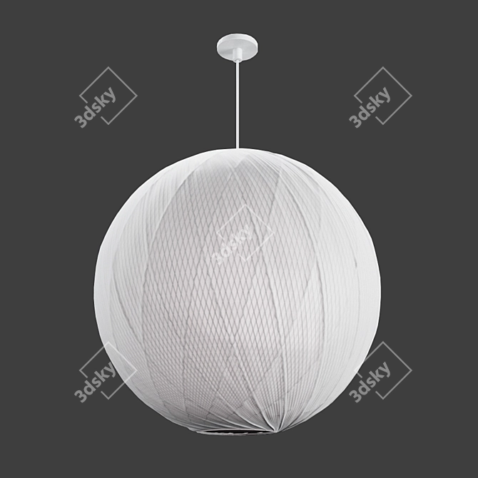 Eco-friendly Bamboo Paper Pendant 3D model image 4