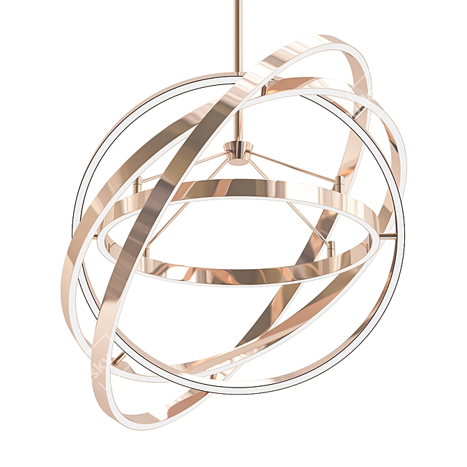 Elegant Eichholtz Cassini Chandelier 3D model image 1