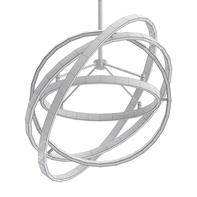 Elegant Eichholtz Cassini Chandelier 3D model image 2