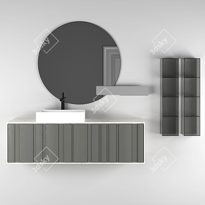 Elegant Edone Bathroom Furniture 3D model image 1