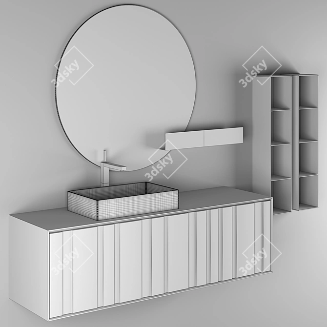 Elegant Edone Bathroom Furniture 3D model image 3