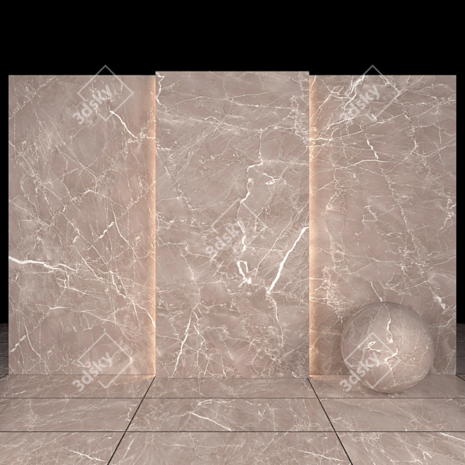 Gray Marble Texture Pack 3D model image 1