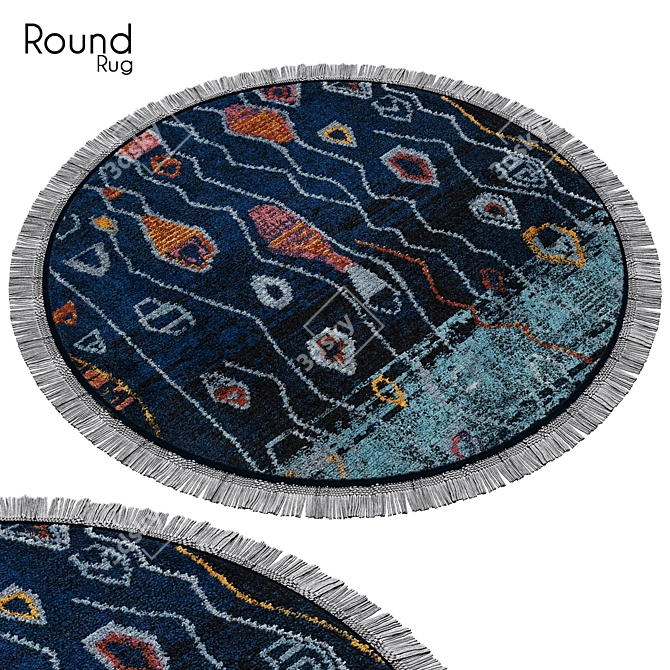 Versatile Round Rug 22 3D model image 1