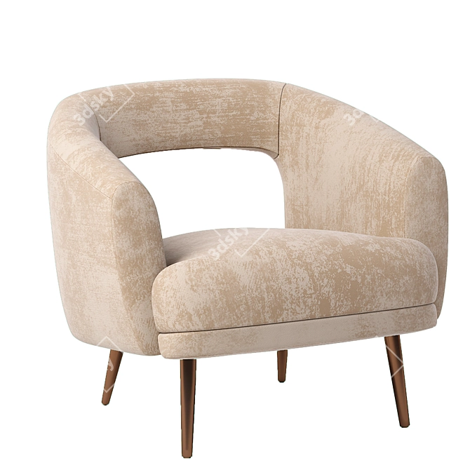 Elegant Millie Chair 3D model image 2