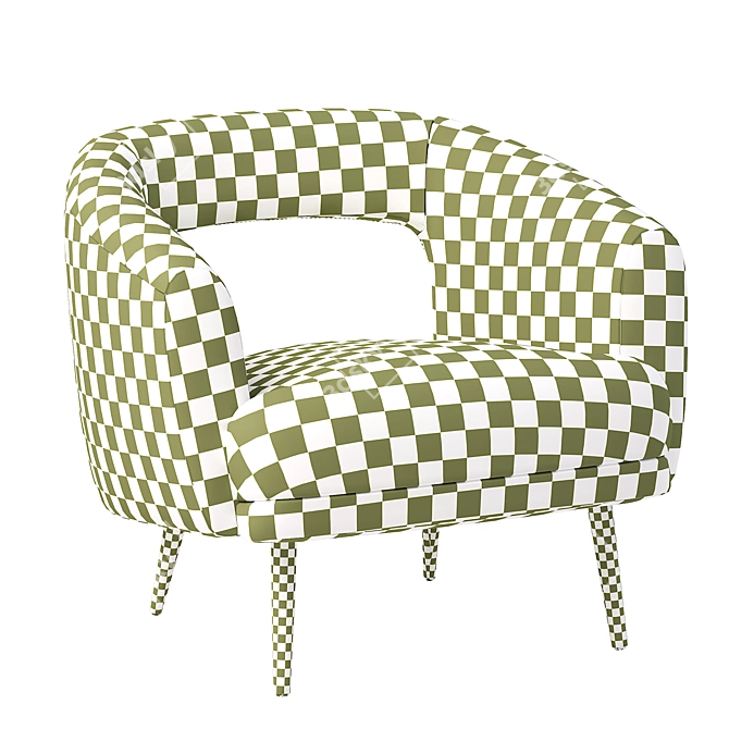 Elegant Millie Chair 3D model image 4