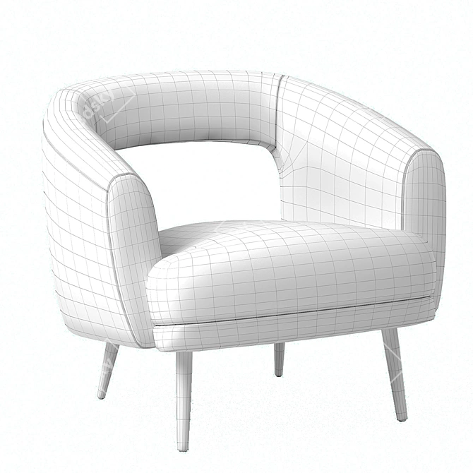 Elegant Millie Chair 3D model image 5