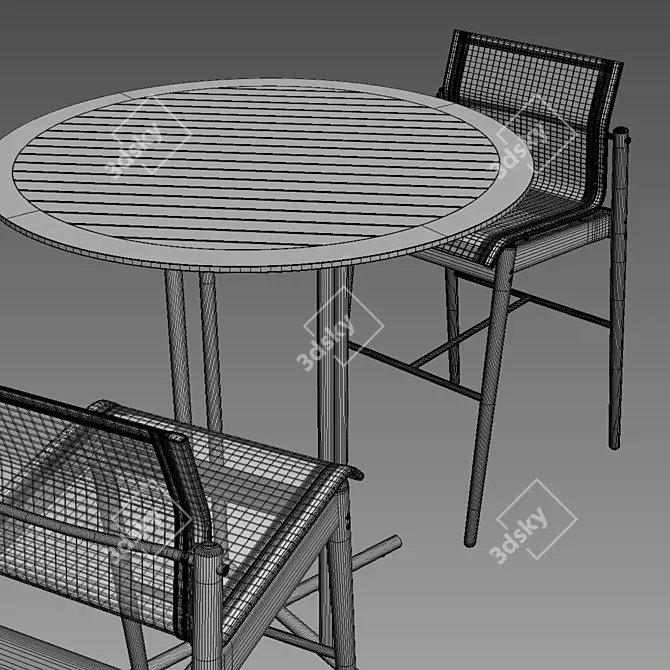 Sway Bar and Whirl: Sleek Outdoor Furniture 3D model image 4