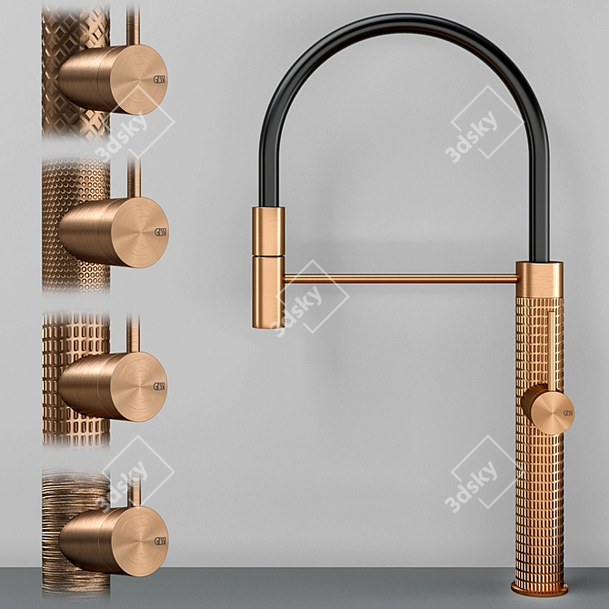 Gleaming Gessi 316 Faucet Set 3D model image 8