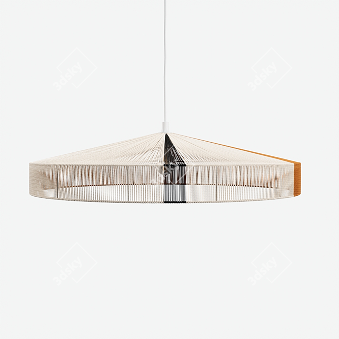 Natural Elegance: HKLiving Pendant Rope Lamp 3D model image 1