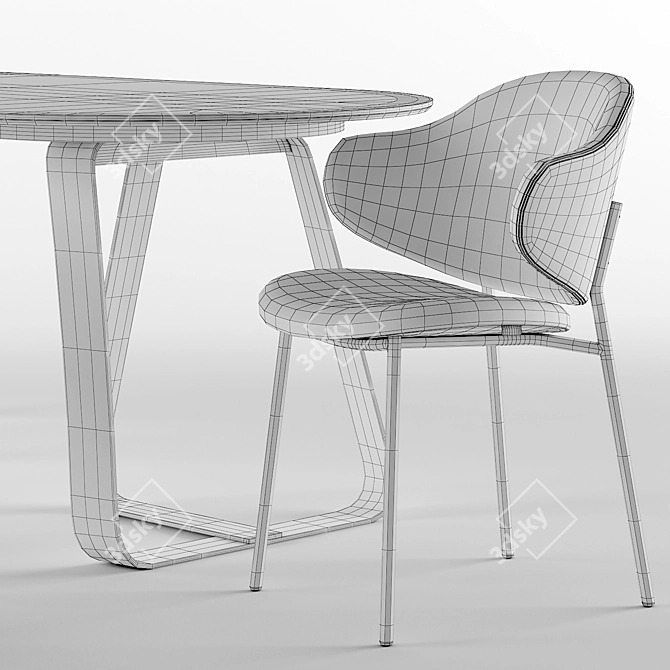 Calligaris Holly Dining Chair & Sunshine Table 3D model image 10