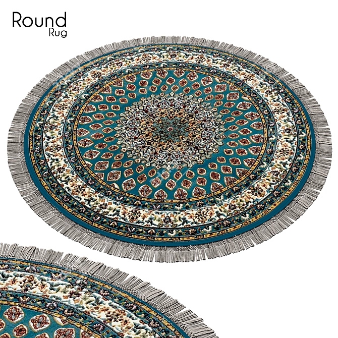 Versatile 31" Round Rug 3D model image 1