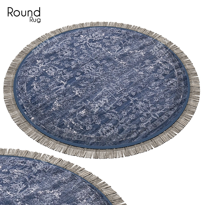 Plush Round Rug 34 3D model image 1