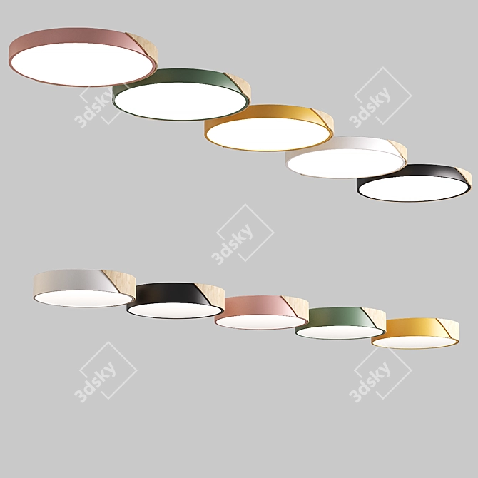 Contemporary Ceiling Lamp with Multiple Colors - Aliexpress 3D model image 2