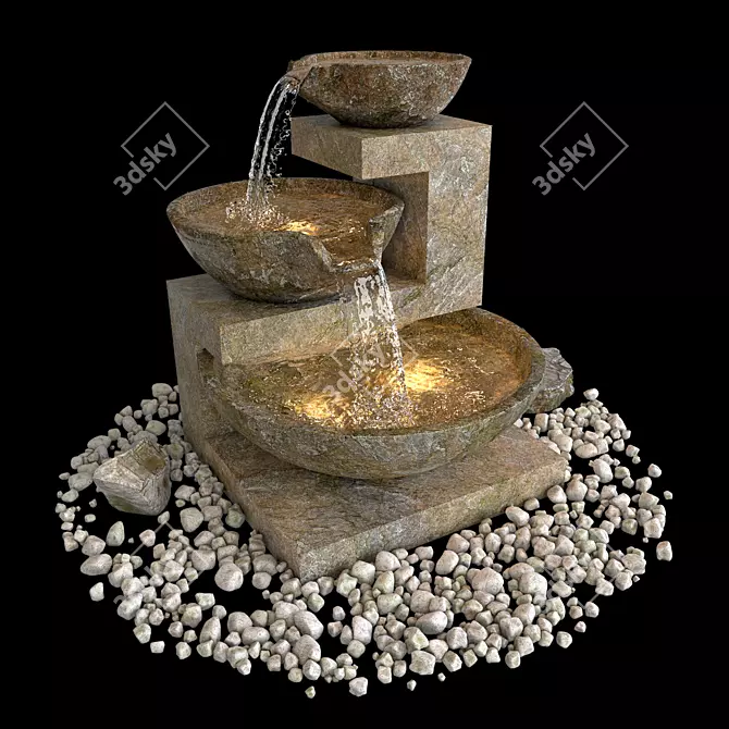 Simulated Water Fountain for ProOptimizer Modifications 3D model image 2