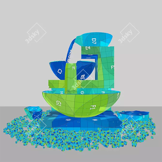 Simulated Water Fountain for ProOptimizer Modifications 3D model image 4