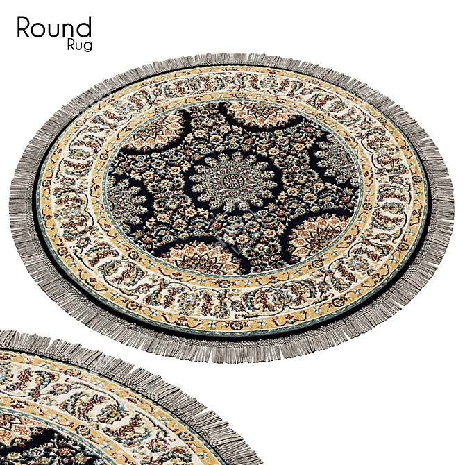 Circular 39-Inch Area Rug 3D model image 1