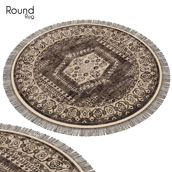 Title: 40" Round Rug - Modern & Stylish 3D model image 1