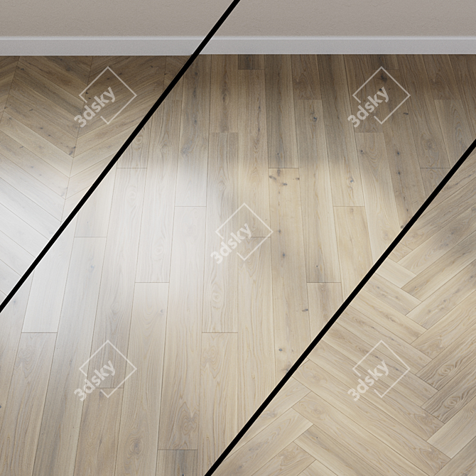 American Diner Oak Laminate 1905 3D model image 1