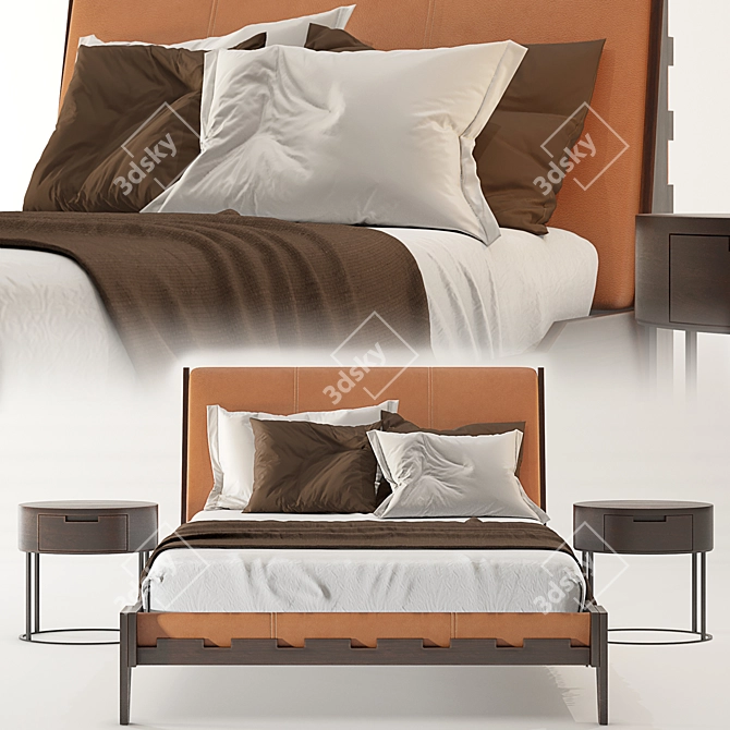 Italian Style Talamo Bed 3D model image 1