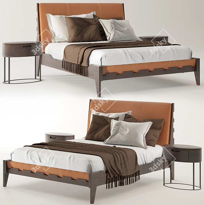 Italian Style Talamo Bed 3D model image 2