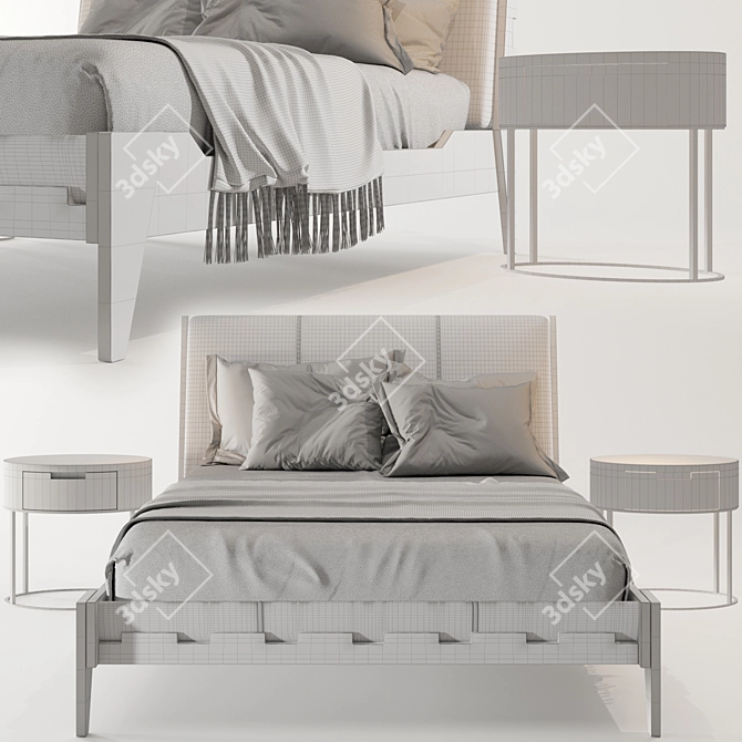 Italian Style Talamo Bed 3D model image 5