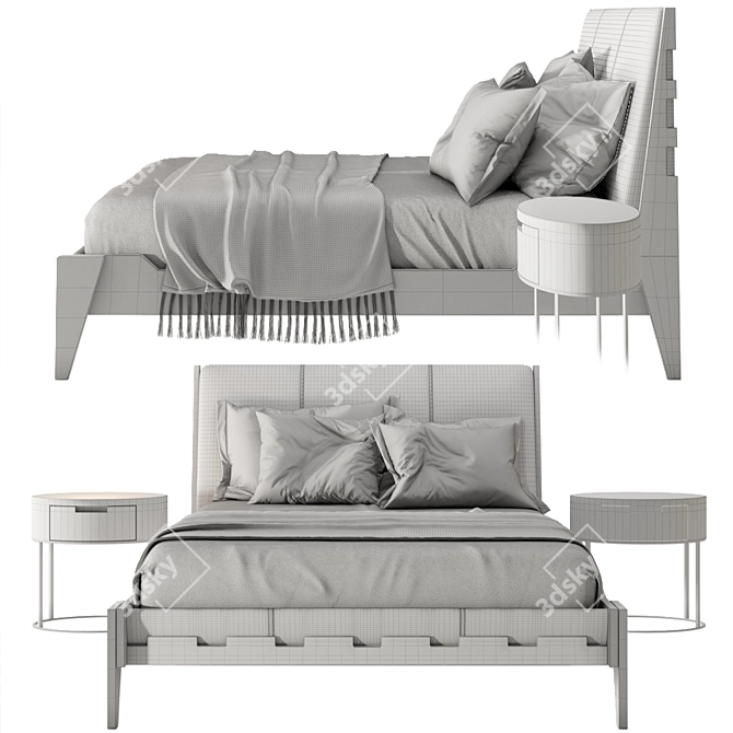 Italian Style Talamo Bed 3D model image 10