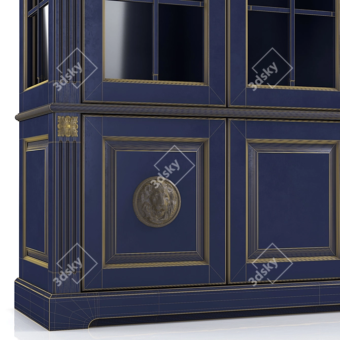 Classic Wood Bookcase: Five Material Options 3D model image 5