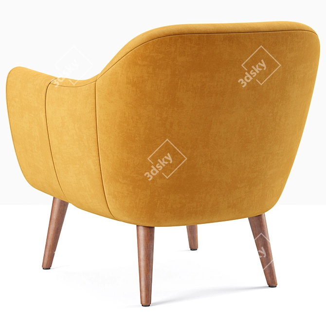 Elegant Ada Lounge Chair: Contract Furniture 3D model image 2