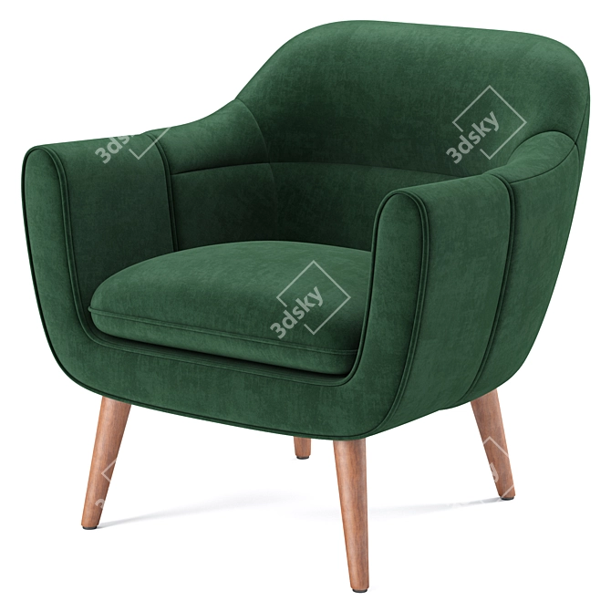 Elegant Ada Lounge Chair: Contract Furniture 3D model image 3