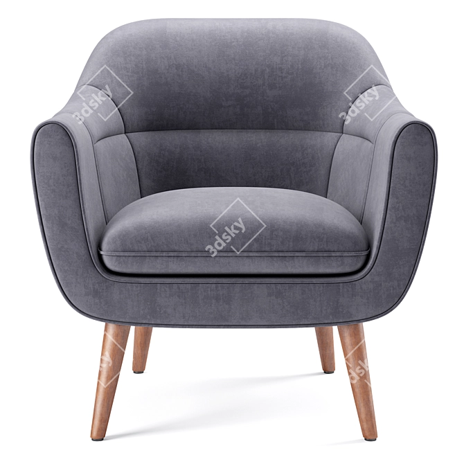 Elegant Ada Lounge Chair: Contract Furniture 3D model image 4