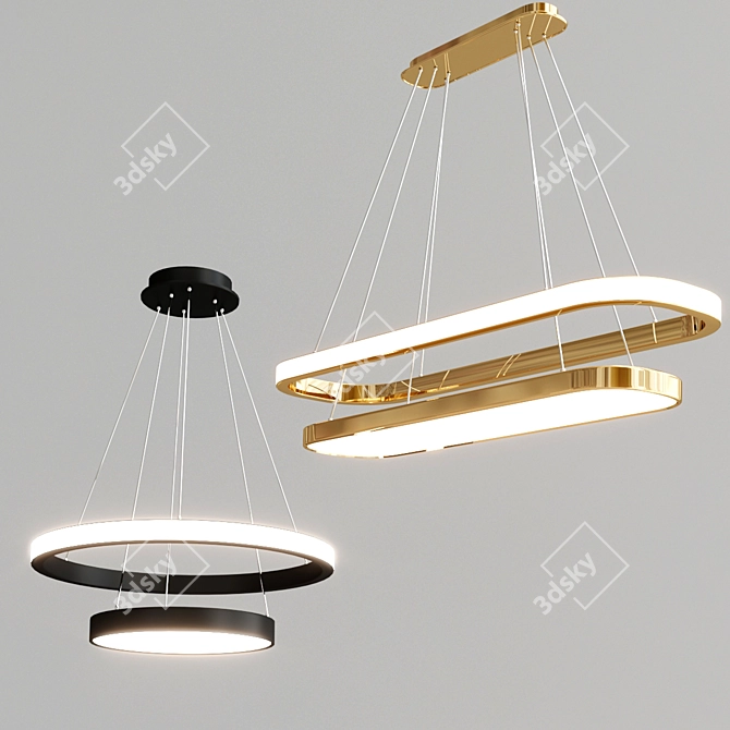 Modern LED Pendant Light with Adjustable Brightness - Avize 3D model image 1