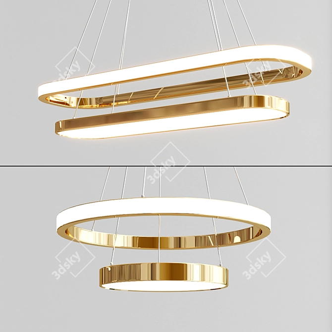 Modern LED Pendant Light with Adjustable Brightness - Avize 3D model image 3