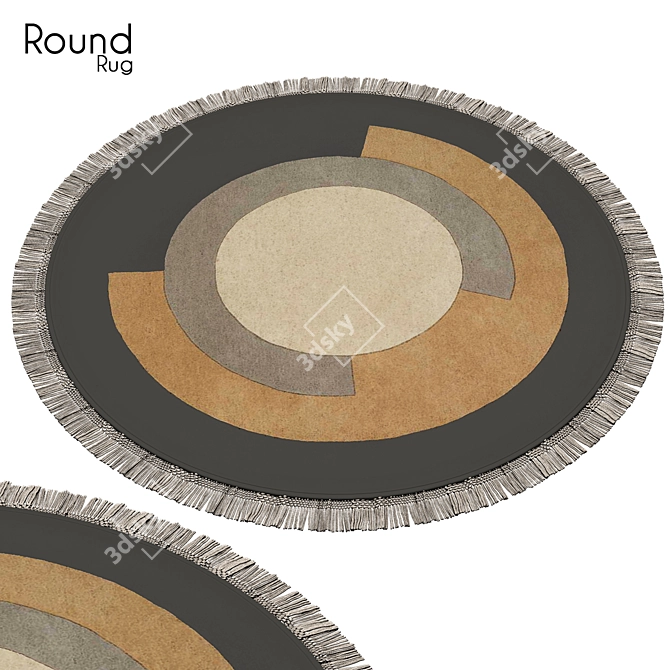 Affordable Round Rug 41 3D model image 1