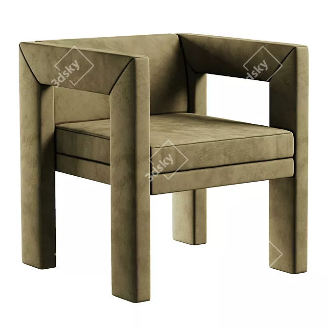 Elevate Your Comfort: Angle II Armchair 3D model image 1