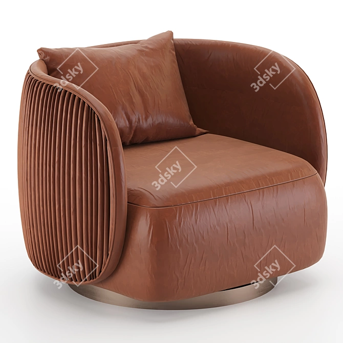 Cantori Bohemian Armchair: Eclectic Elegance for your Space 3D model image 2