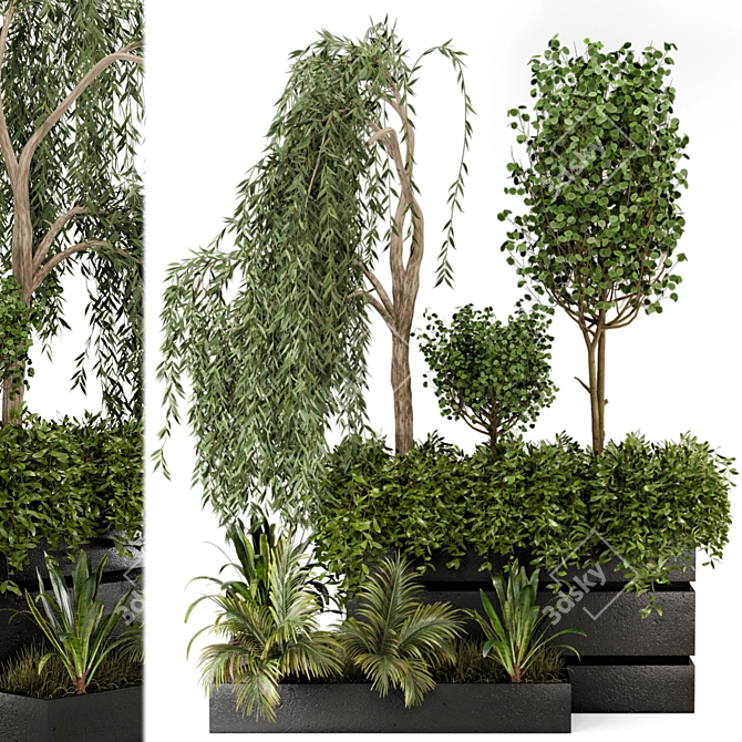 Nature's Oasis: Outdoor Garden Set 3D model image 2