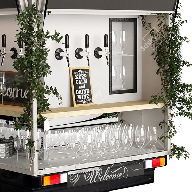 Cheers Bar: Portable Food Truck for Party Nights 3D model image 4