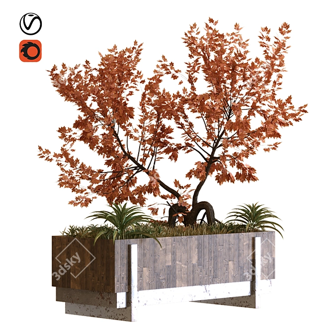 Natural Greenery Box Set - Tree 031 3D model image 1