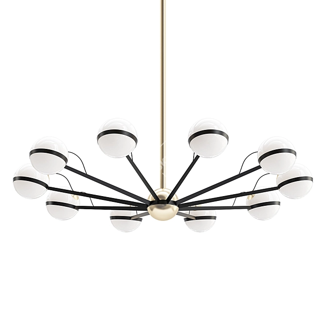 Glamorous Ace 10-Light Chandelier 3D model image 1