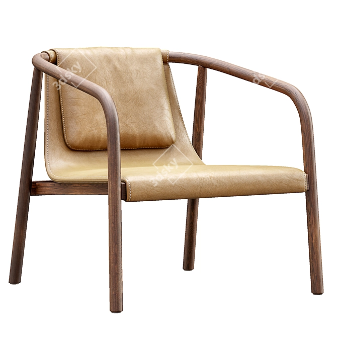 Bernhardt Oslo Lounge Chair: Stylish and Comfortable 3D model image 5