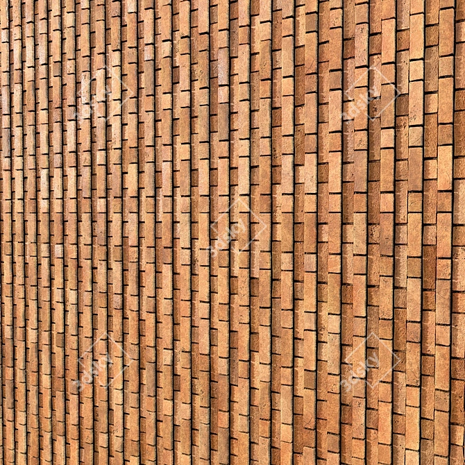 Seamless PBR Lattice Brick Material 3D model image 1