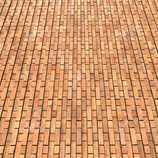 Seamless PBR Lattice Brick Material 3D model image 3