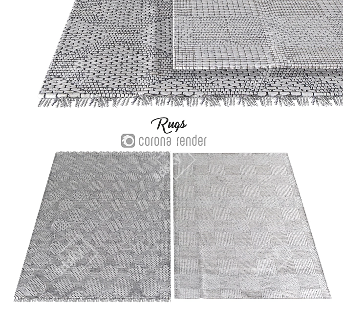 Luxe Carpets: 8,754 Polys, 8,808 Verts 3D model image 1