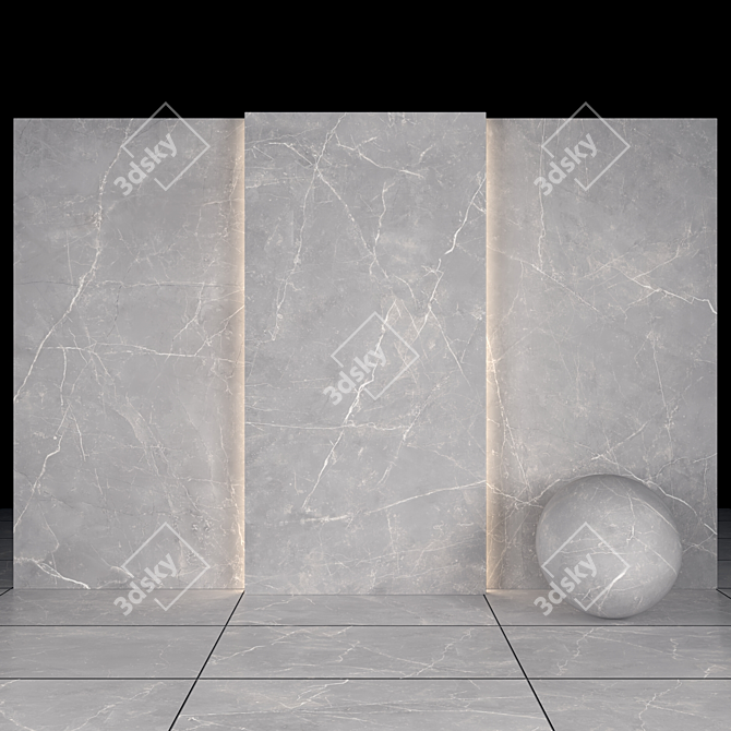 Sterlina Gray Marble - Versatile High-Quality Texture 3D model image 1