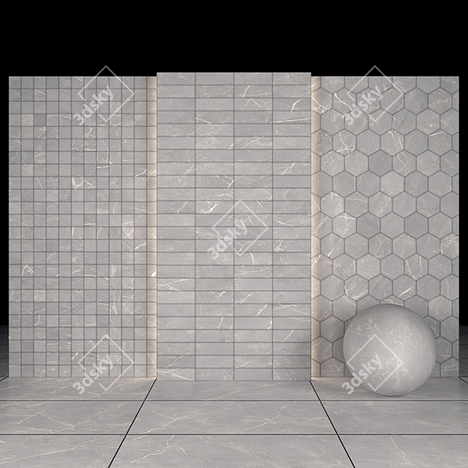 Sterlina Gray Marble - Versatile High-Quality Texture 3D model image 3