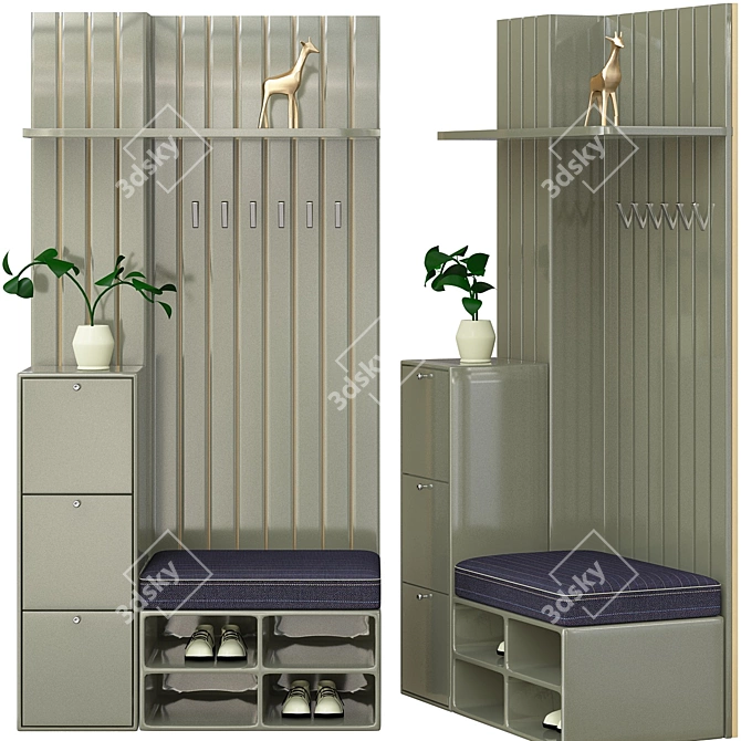 Title: Elegant Designer Wardrobe 3D model image 1